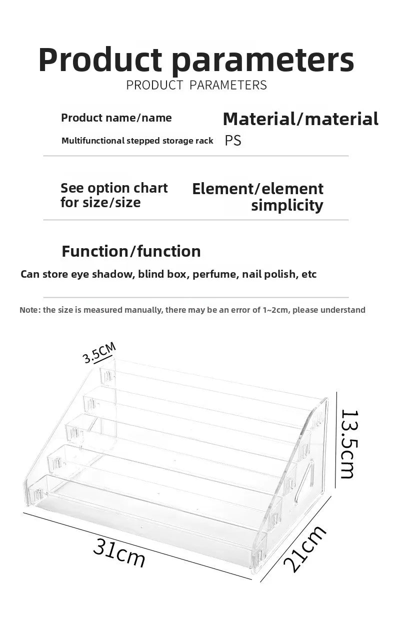 Transparent Ladder Acrylic Display Rack