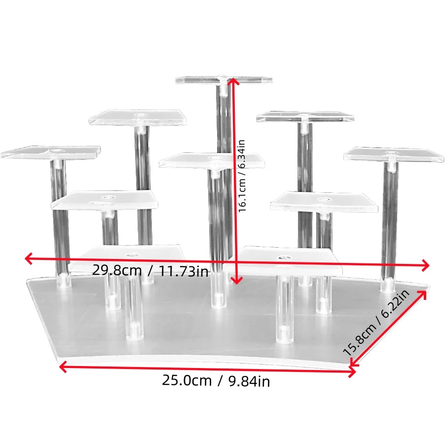 8-10 Tier Acrylic Display Shelf